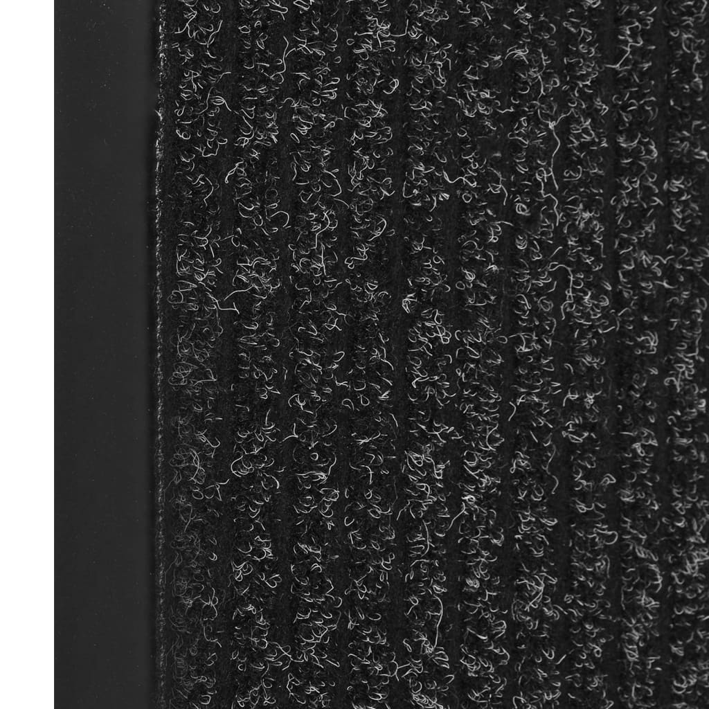 Vidaxl felpudo 60x80 cm de antracita a rayas