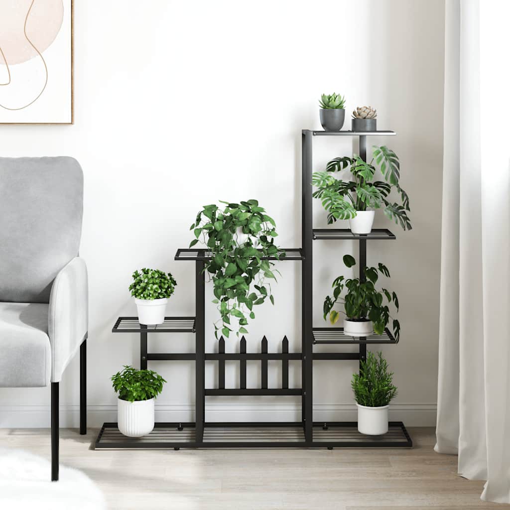 Vidaxl Flower Standard 94.5x25x88 cm de metal negro