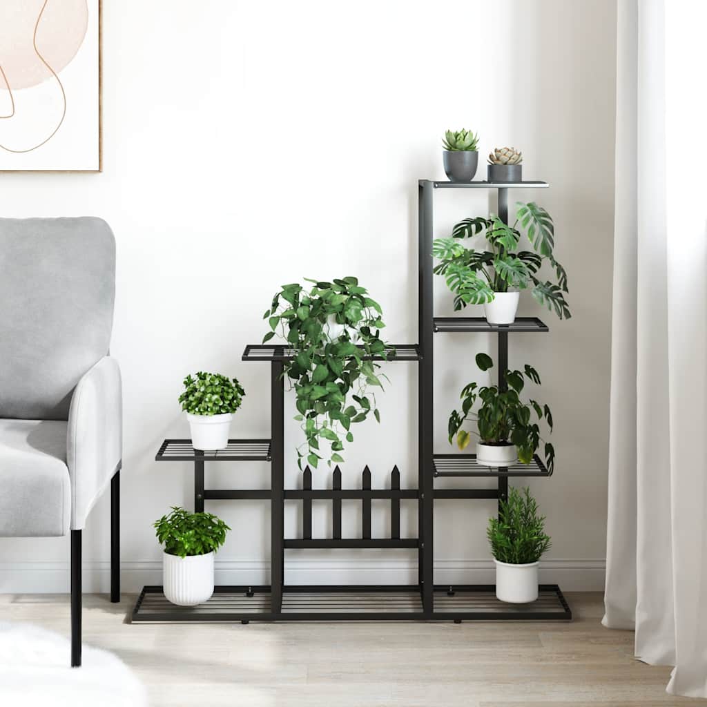 Vidaxl Flower Standard 94.5x25x88 cm metallo nero