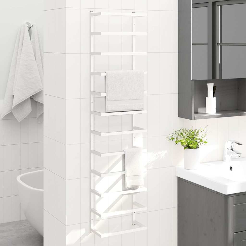 Vidaxl handdoekenrek 24x12x96 cm staal wit