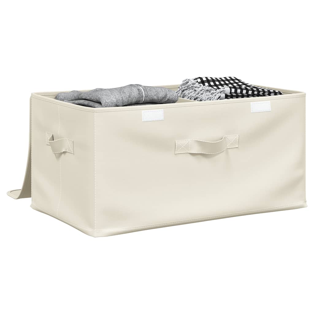 Casella di archiviazione Vidaxl 50x30x25 cm Crema in tessuto
