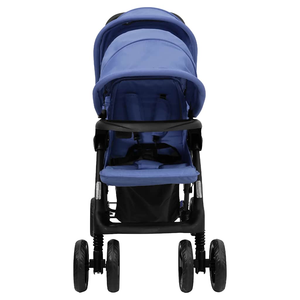 Vidaxl Twin Children Tandem Steel Navy azul