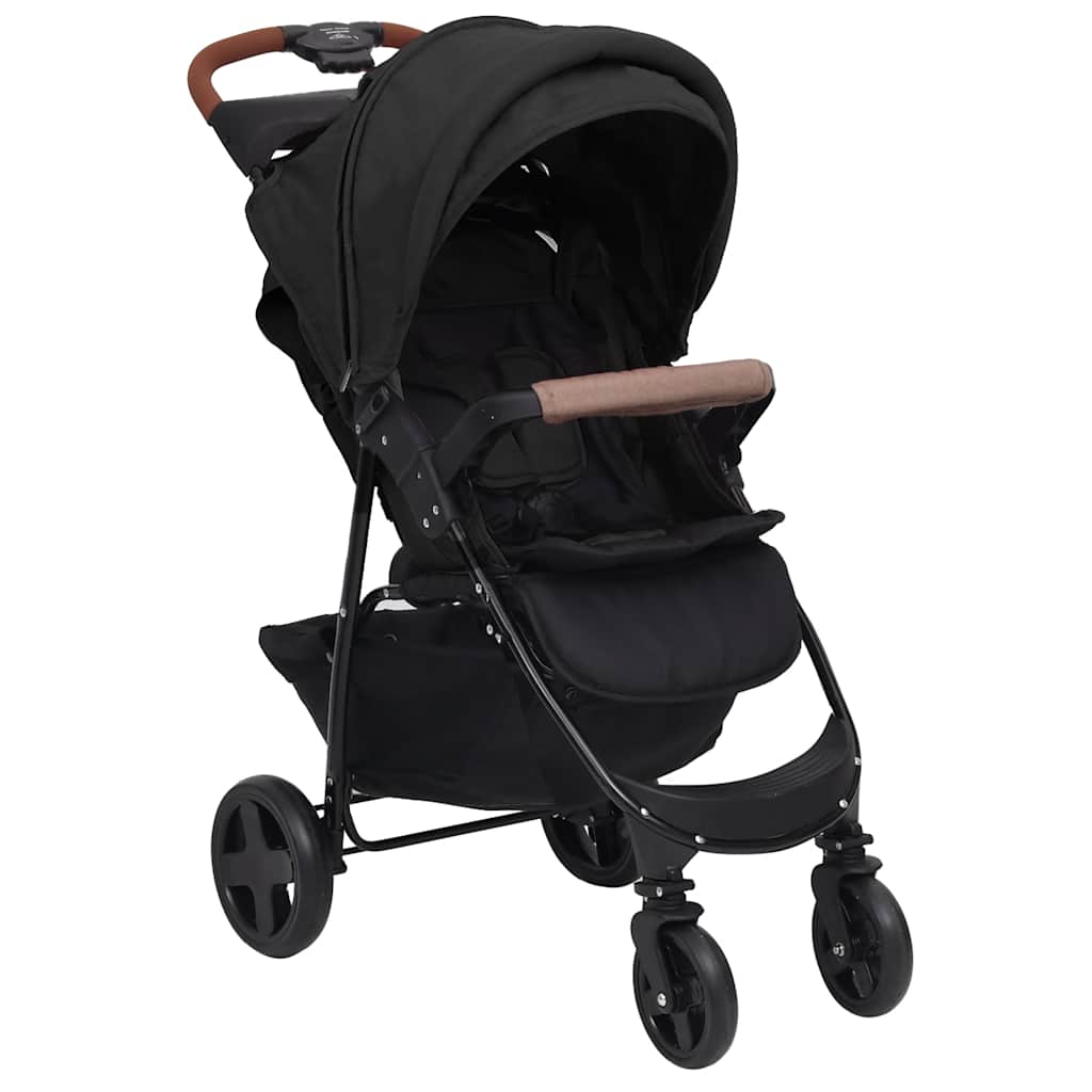 Vidaxl PRAM 3-in-1 de acero de color antracita