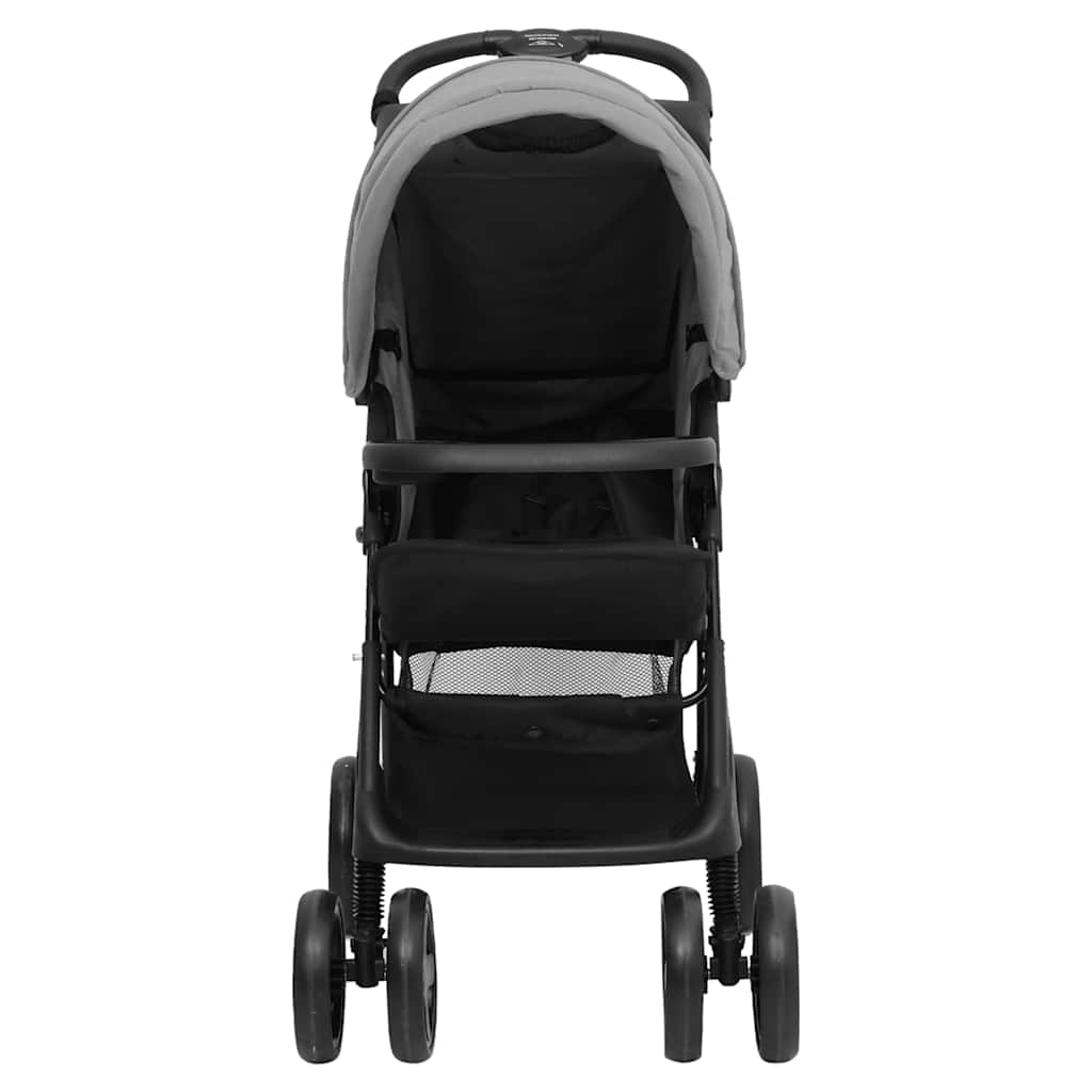 Vidaxl Carroller 2-in-1 de acero gris claro y negro