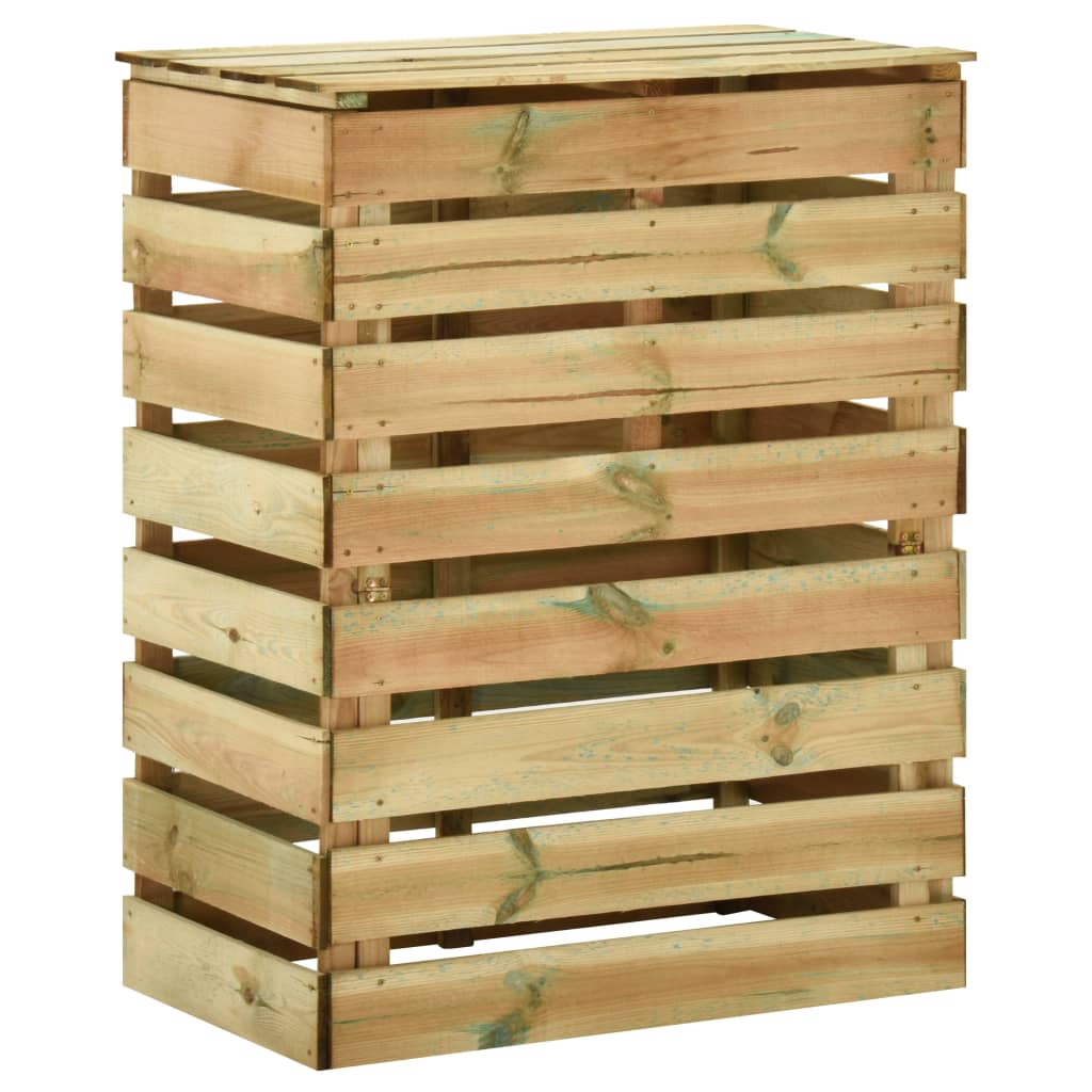Vidaxl Garden Compost Bins 3 ST 80X50X100 CM Madera de pino impregnada