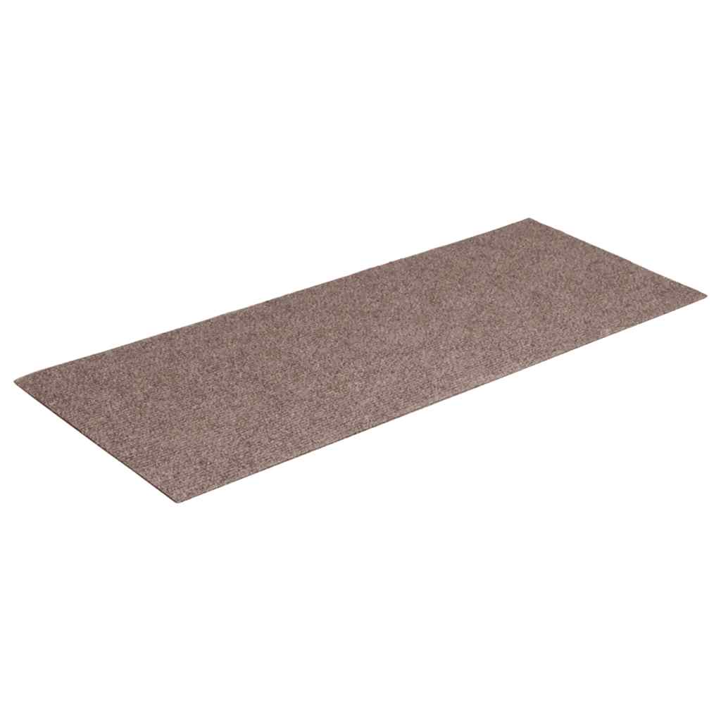 Vidaxl 15 esteras de pedal de Vidaxl autoadhesivo rectangular 60x25 cm marrón claro