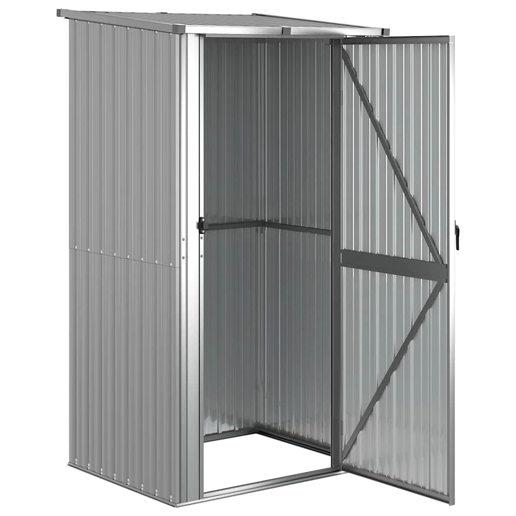 Vidaxl Garden Shed 118.5x97x209.5 cm de acero galvanizado gris