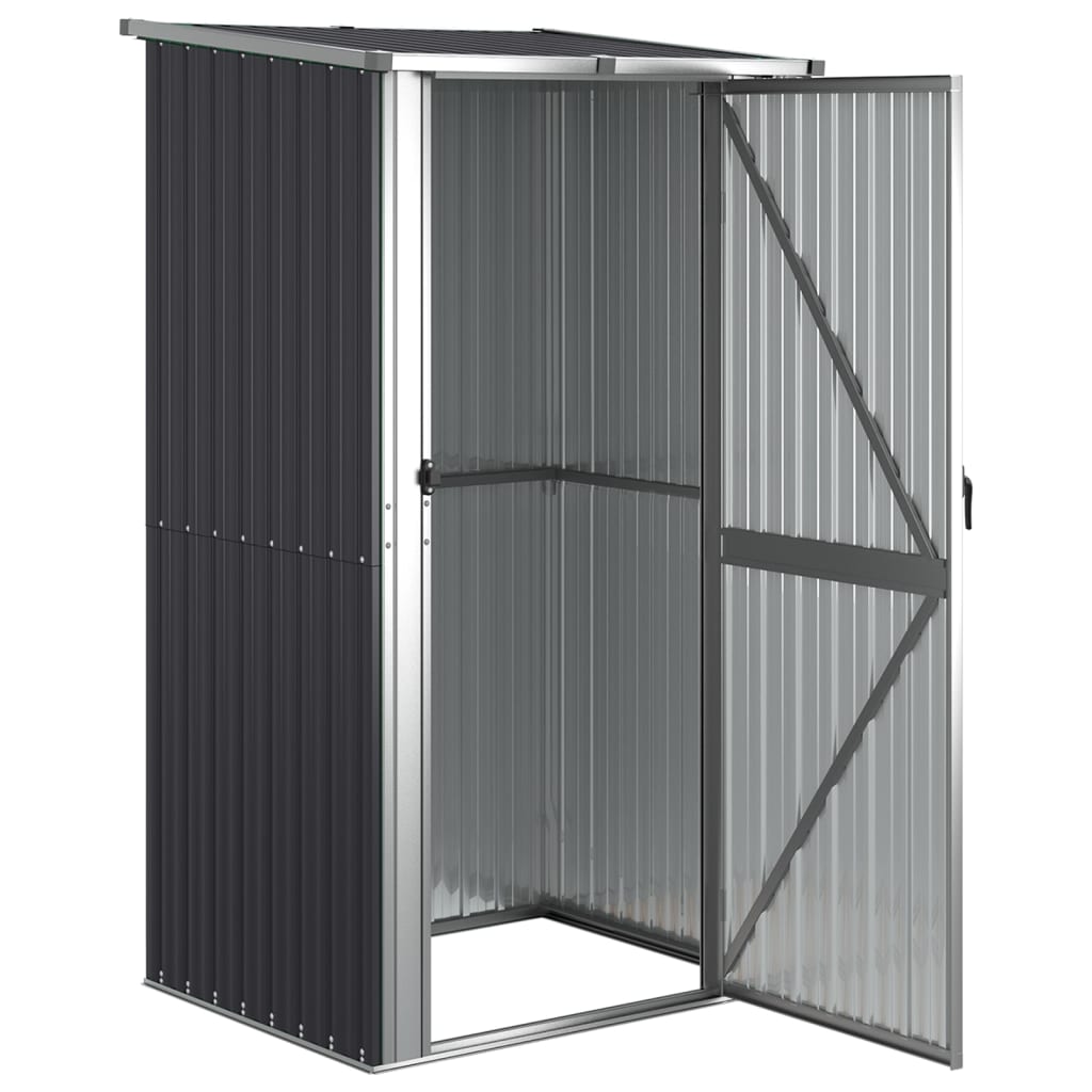 Vidaxl Garden Shed 118.5x97x209.5 cm de acero galvanizado antracita