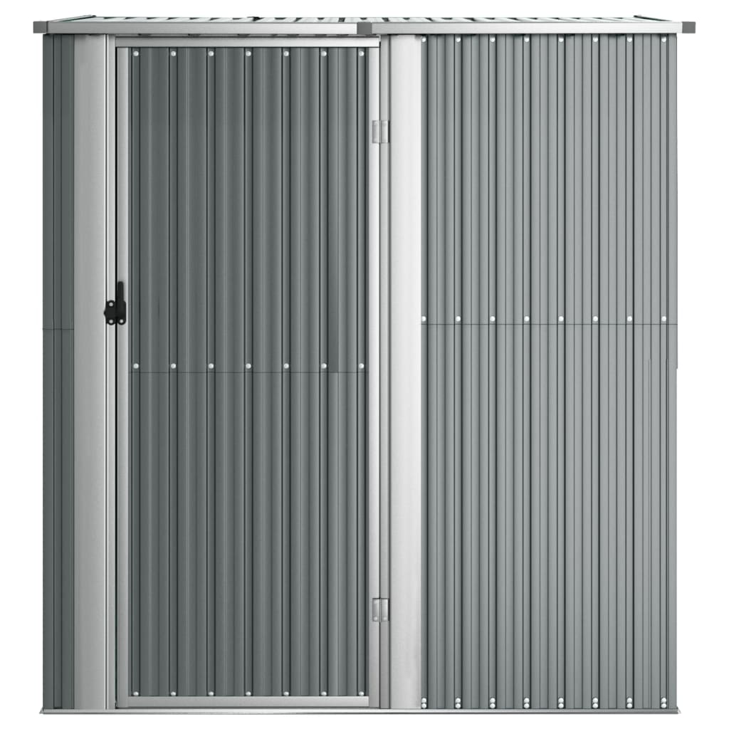 Vidaxl Garden Shed 180.5x97x209.5 cm de acero galvanizado gris