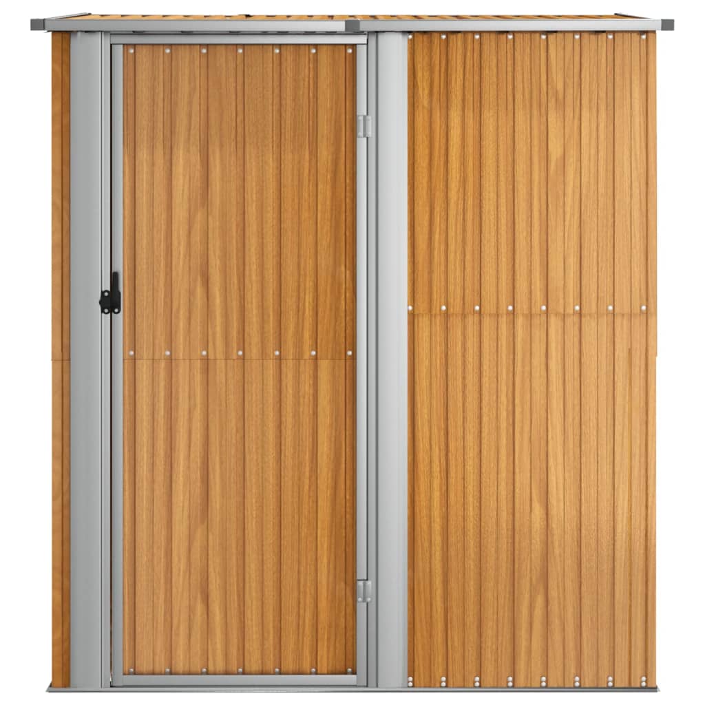 Vidaxl Garden capannone 180.5x97x209.5 cm marrone galvanizzato in acciaio