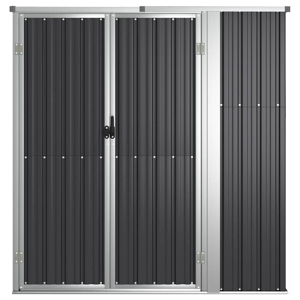 Vidaxl Garden Shed 161x89x161 cm de acero galvanizado antracita