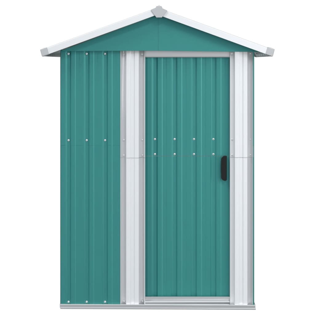 Vidaxl Garden Shed 126x97.5x177 cm de acero galvanizado verde