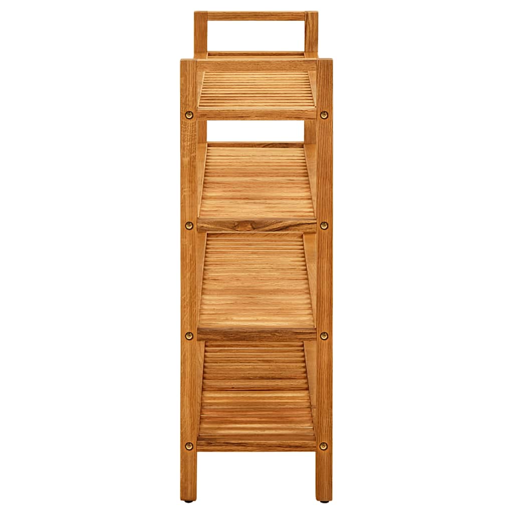 Vidaxl zapatero con 4 estantes 100x27x80 cm de roble sólido