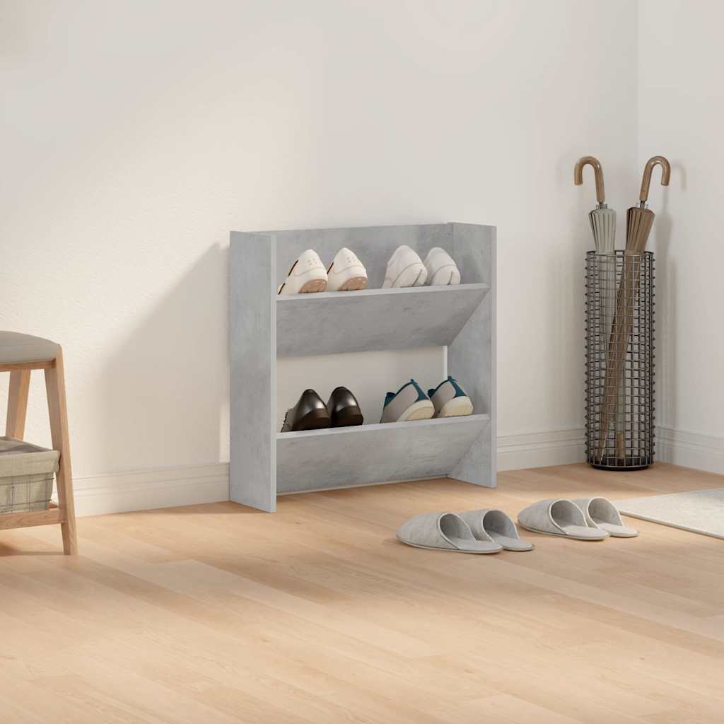 Vidaxx zapatero de pared 60x18x60 cm aglomerado gris hormigón
