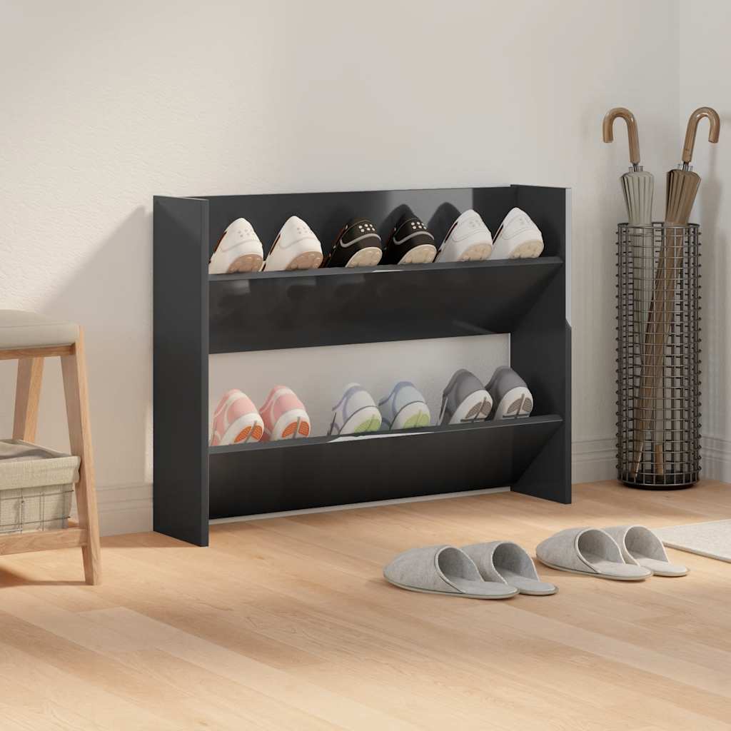 Vidaxl Wall Shoe Armadiet 80x18x60 cm Properpata in legno Black
