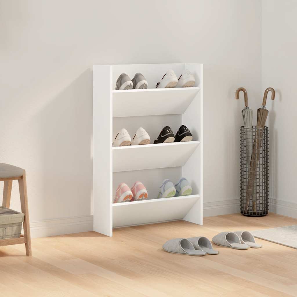 Vidaxl wandschoenenkast 60x18x90 cm spaanplaat wit