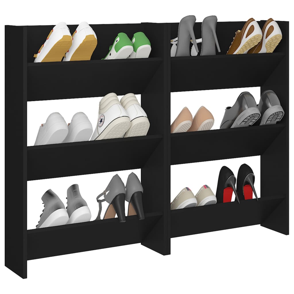 Vidaxl Wall Shoe Armates 2 PCS 60x18x90 cm Legno trasformato in legno