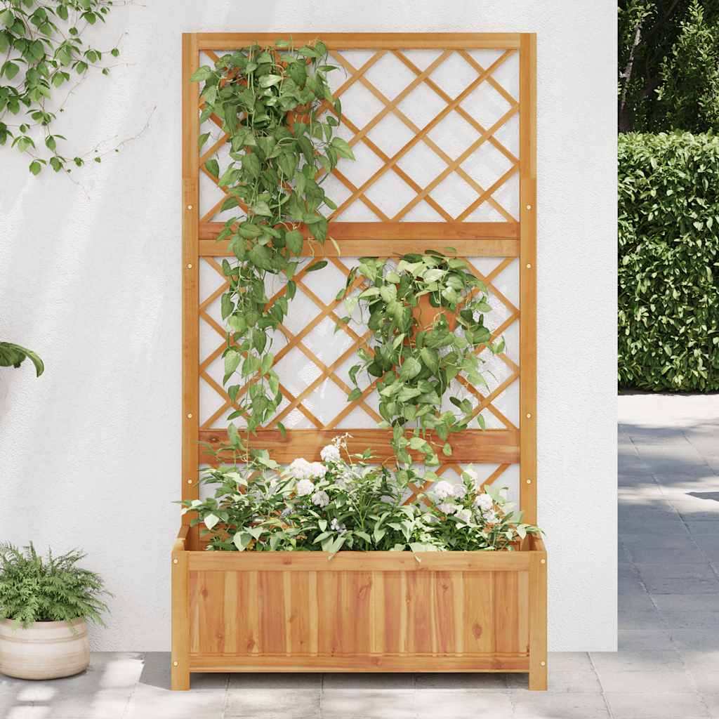 Plantador Vidaxl elevado con SLAT 85x38x150 cm de madera de acacia sólida