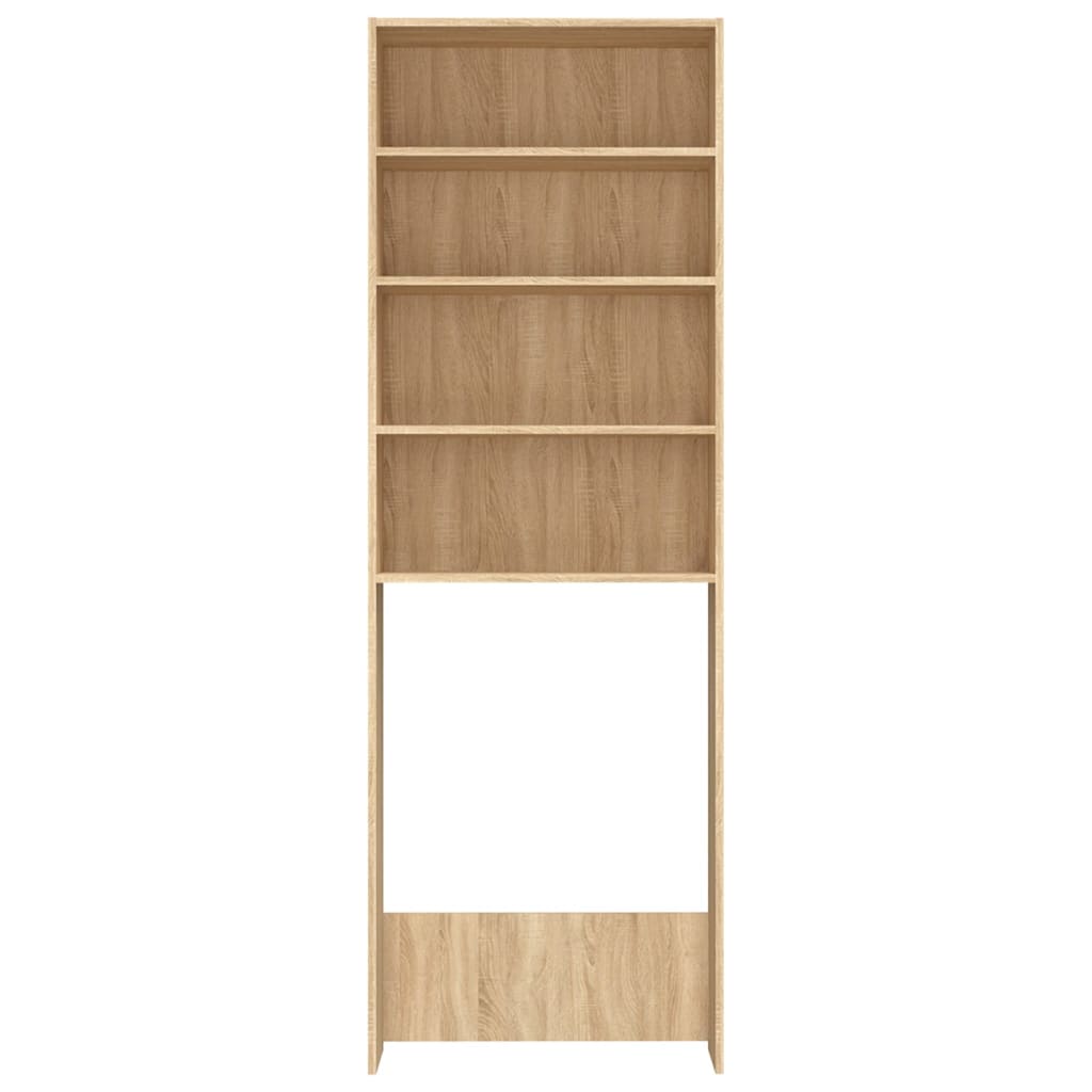 Gabinete de lavadora Vidaxl 64x24x190 cm de color blanco y soma.