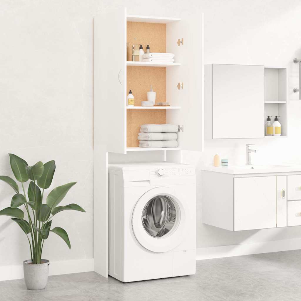 Vidaxl Washing Machine Cabinet 64x25.5x190 cm bianco