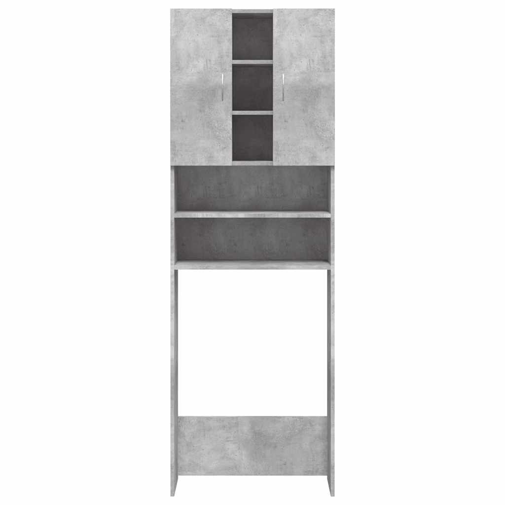 Vidaxl wasmachinekast 64x25,5x190 cm betongrijs