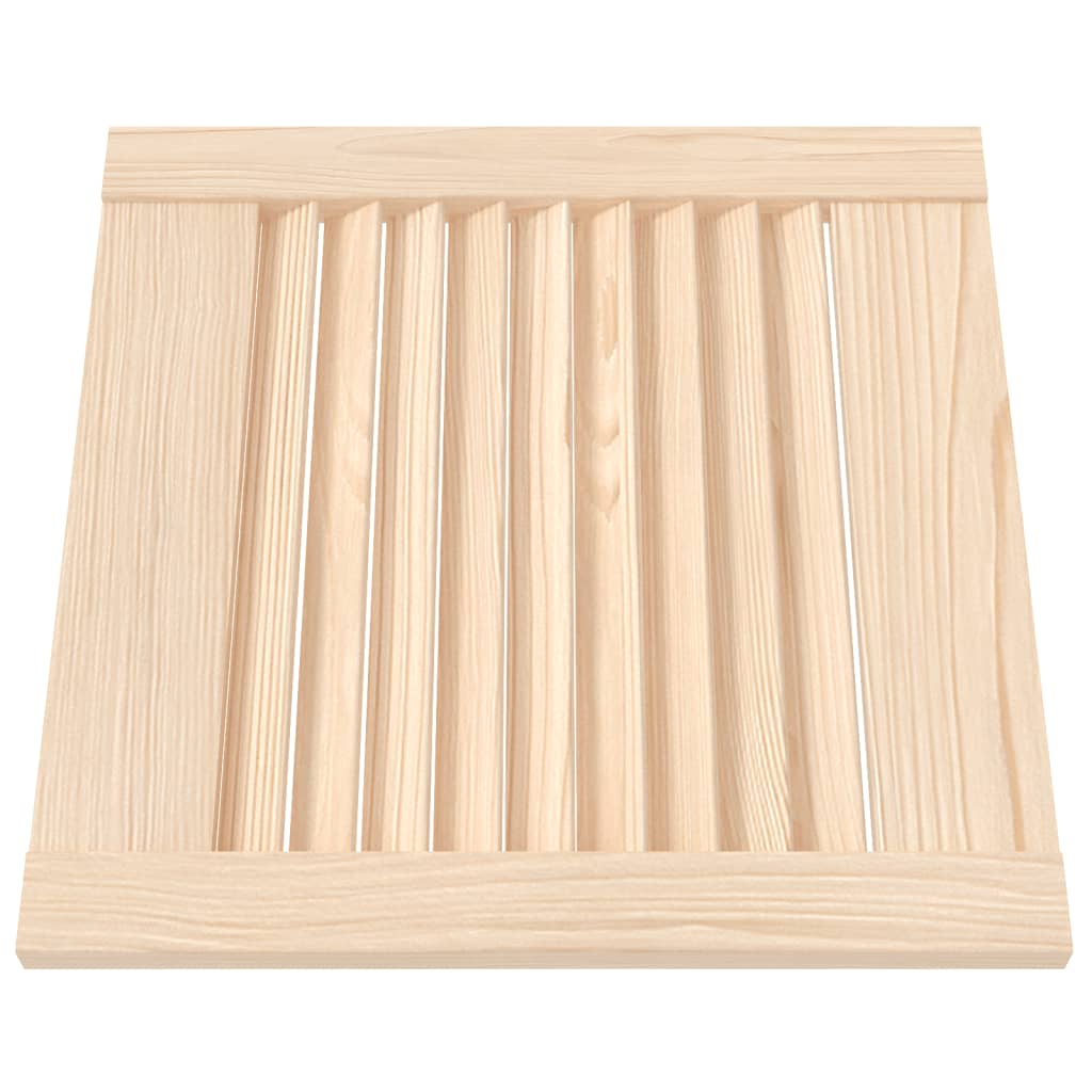 Puertas del gabinete Vidaxl con listones 4 ST 39.5x39.4 cm de pino sólido