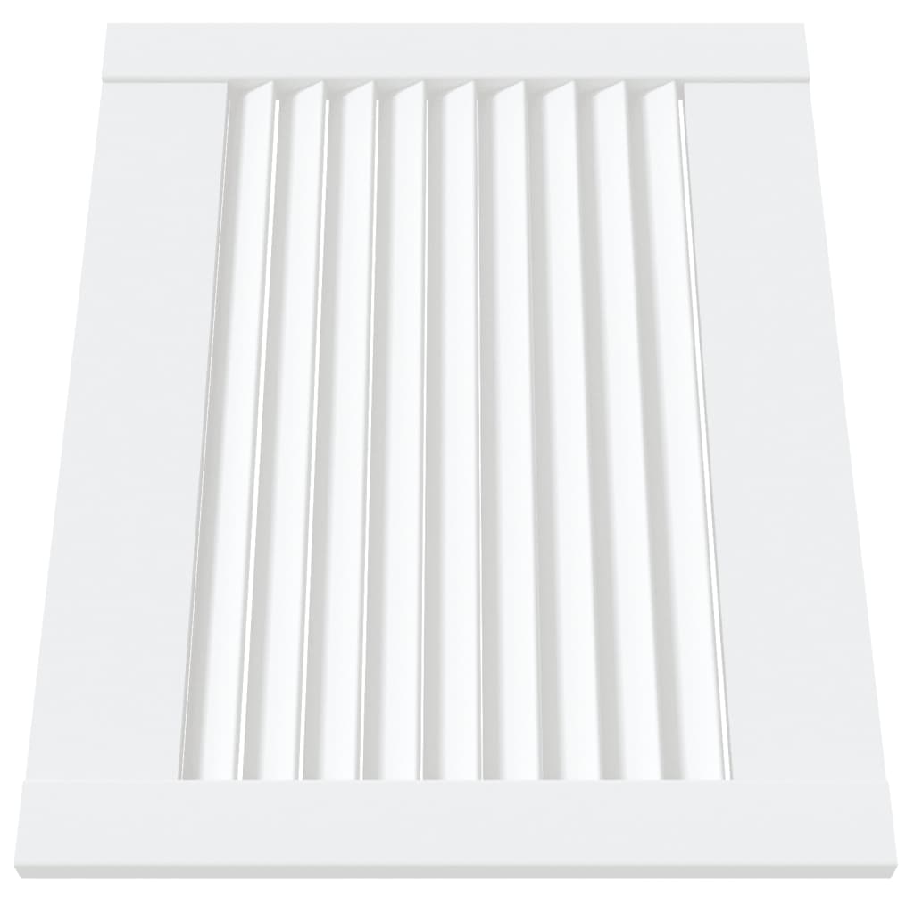 Puerta del gabinete Vidaxl con listones de 39.5x49.4 cm de pino sólido blanco blanco