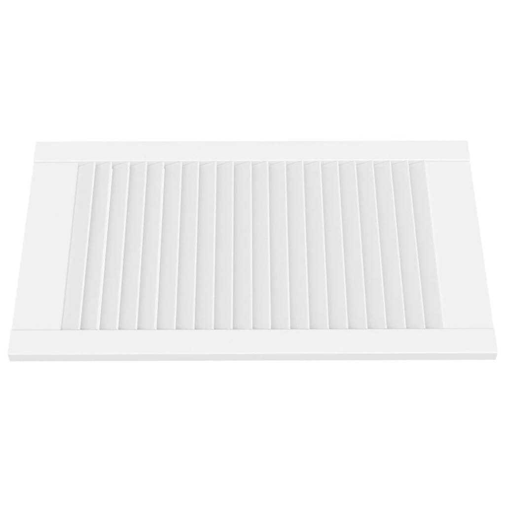 Puerta del gabinete Vidaxl con listones de 69x39.4 cm de pino sólido blanco