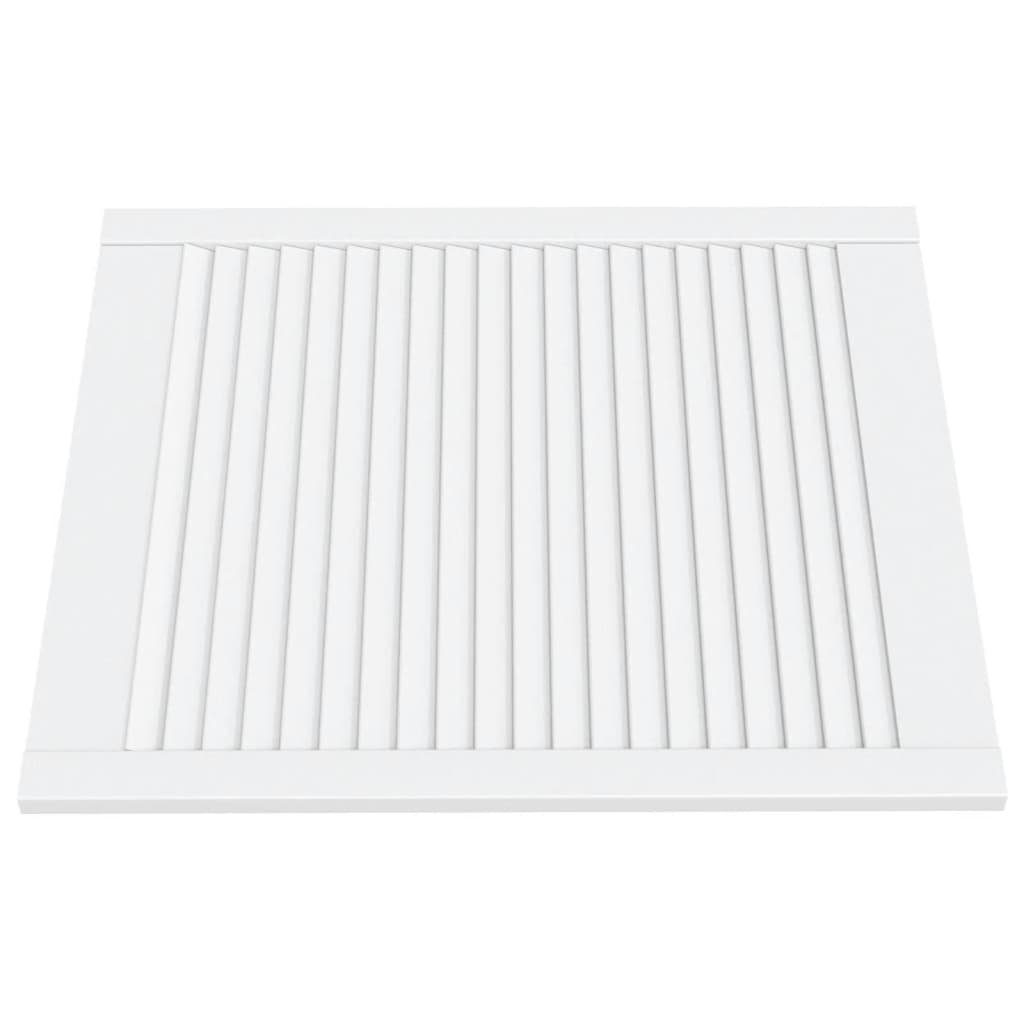 Puerta del gabinete Vidaxl con listones de 69x59.4 cm de pino sólido blanco