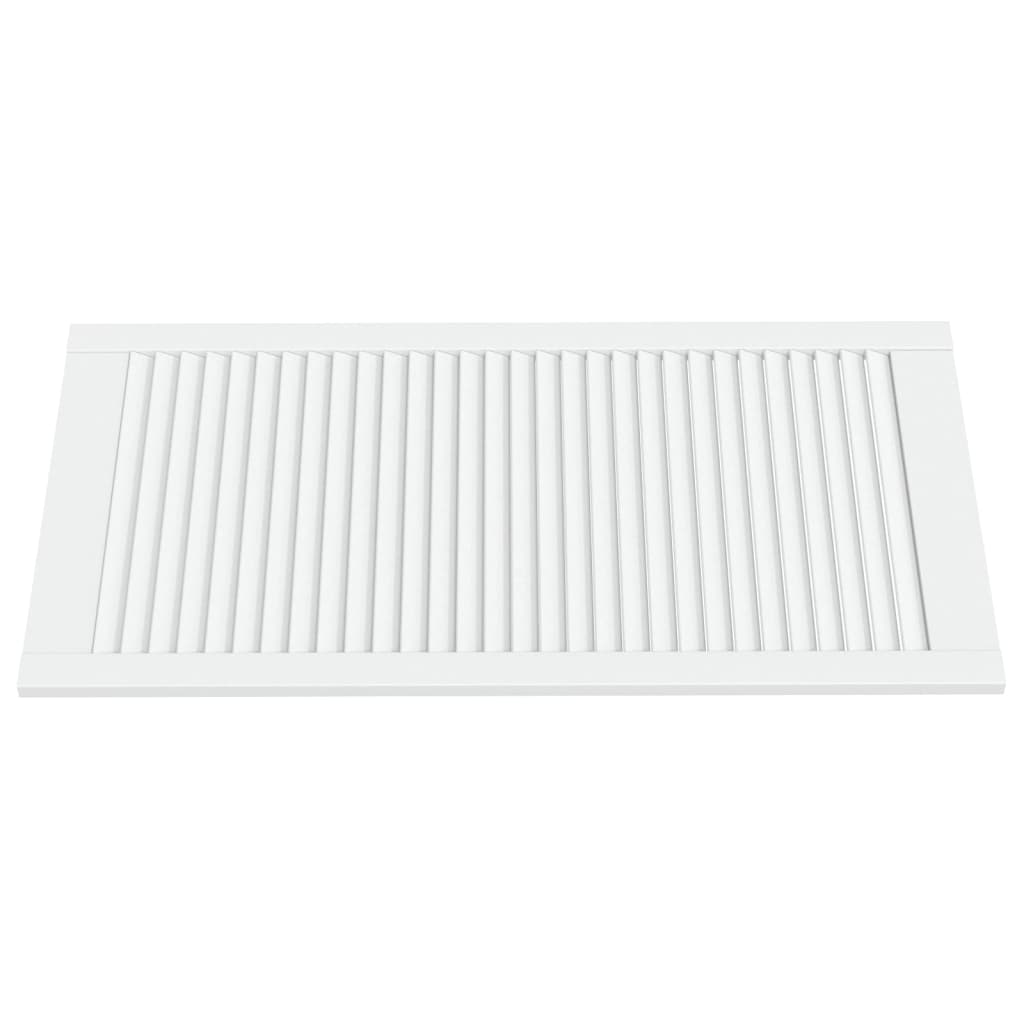 Porte di armadietti Vidaxl con stecche da 4 pezzi 99.3x49,4 cm in legno di pino bianco