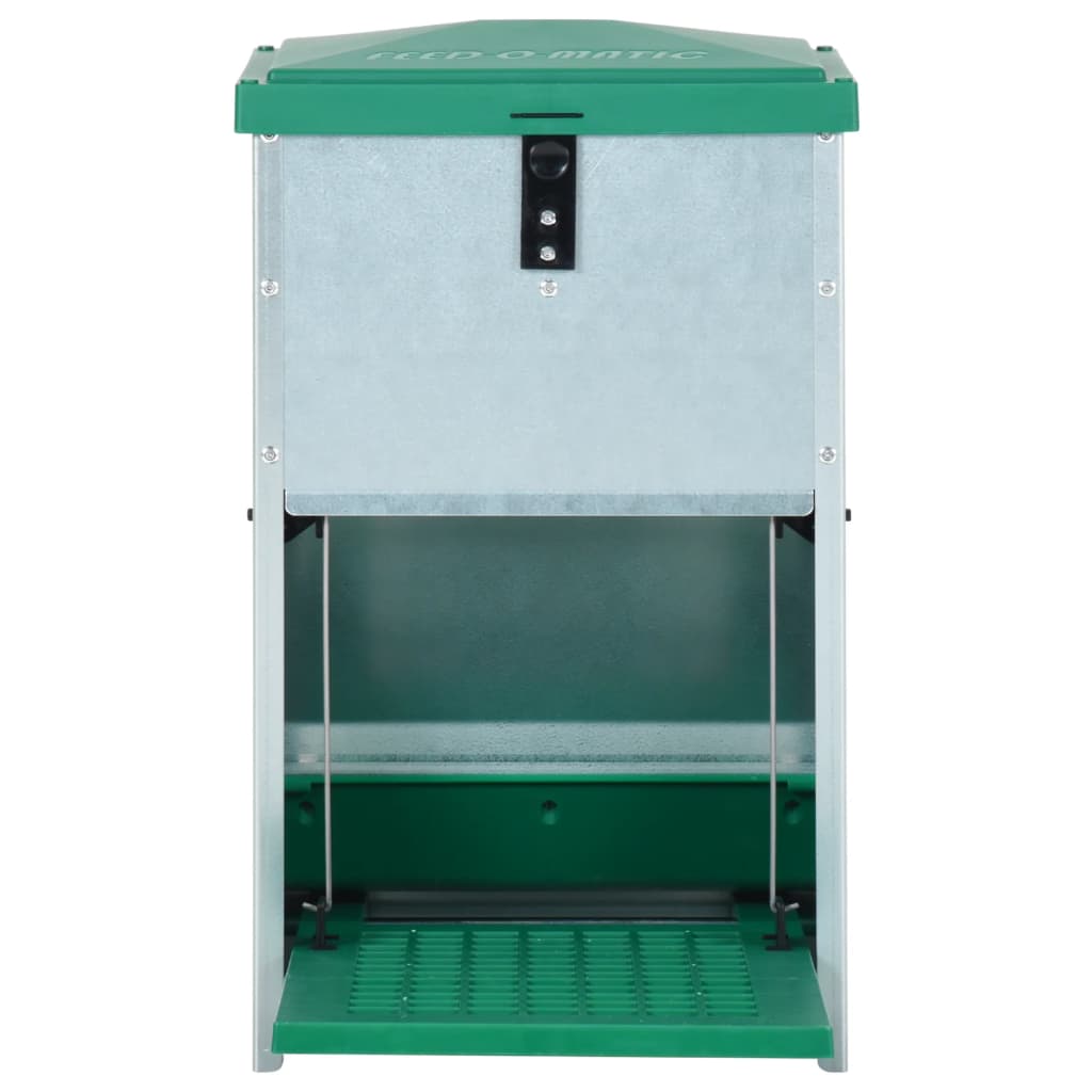 VIDAXL Cestino per mangime per pollame automatico con pedale 8 kg
