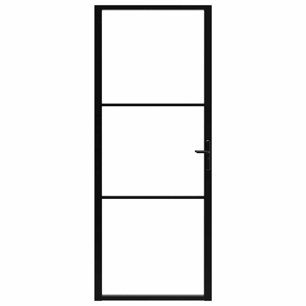 Vidaxl Porta interna 83x201,5 cm ESG Glass e nero in alluminio