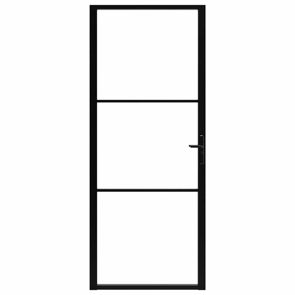 Vidaxl Porta interna 93x201,5 cm ESG Glass e nero in alluminio