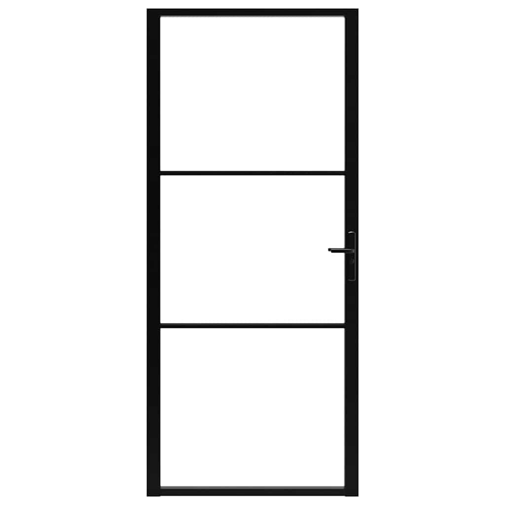 Vidaxl Porta interna 102.5x201.5 cm ESG Glass e nero in alluminio