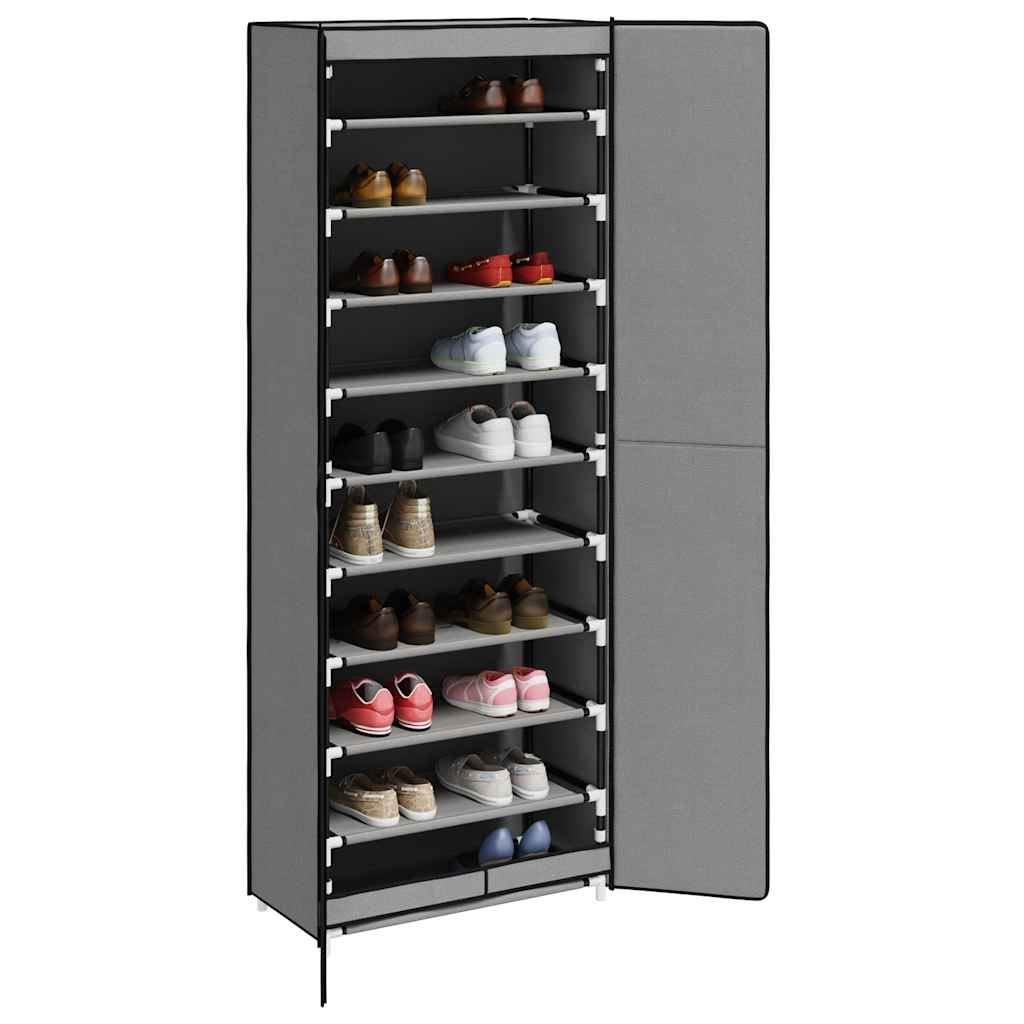 Armadio da scarpe Vidaxl 60x30x166 cm tessuto grigio