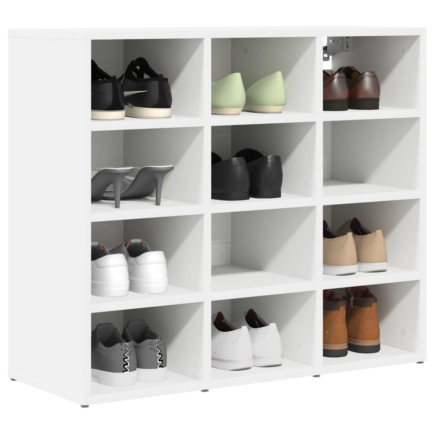 Vidaxx zapatero con estante blanco 77,5 x 30 x 67 cm madera contrachapada