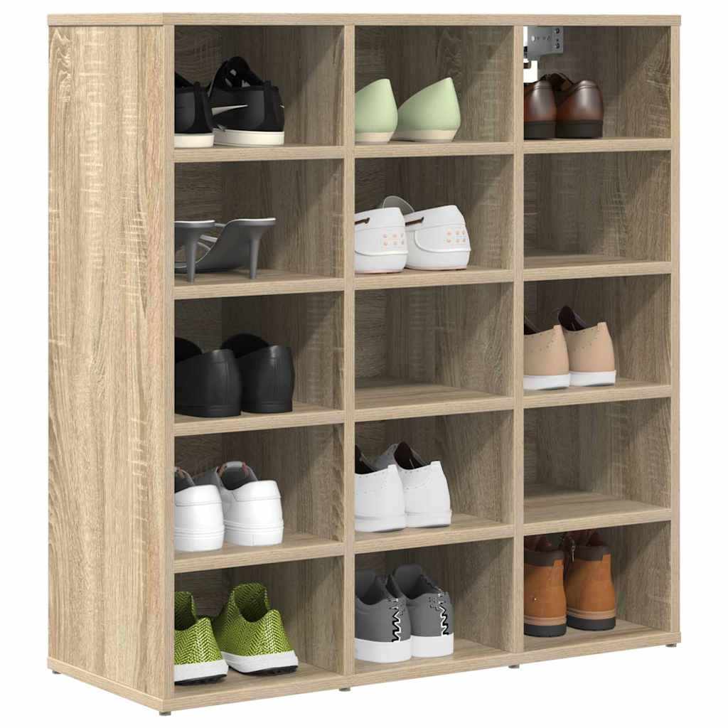 Vidaxl zapatero roble sonoma 77,5 x 30 x 83,5 cm madera contrachapada