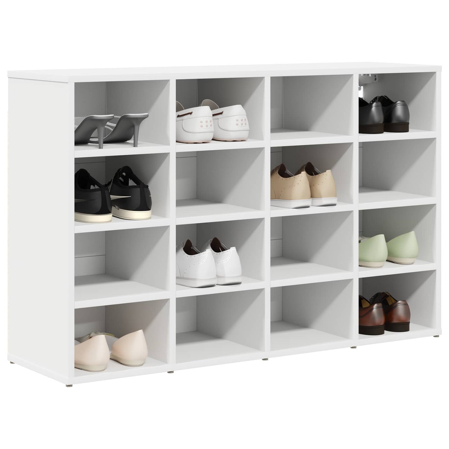 Scarpiera VidaXL con ripiano bianco 103 x 30 x 67 cm in MDF