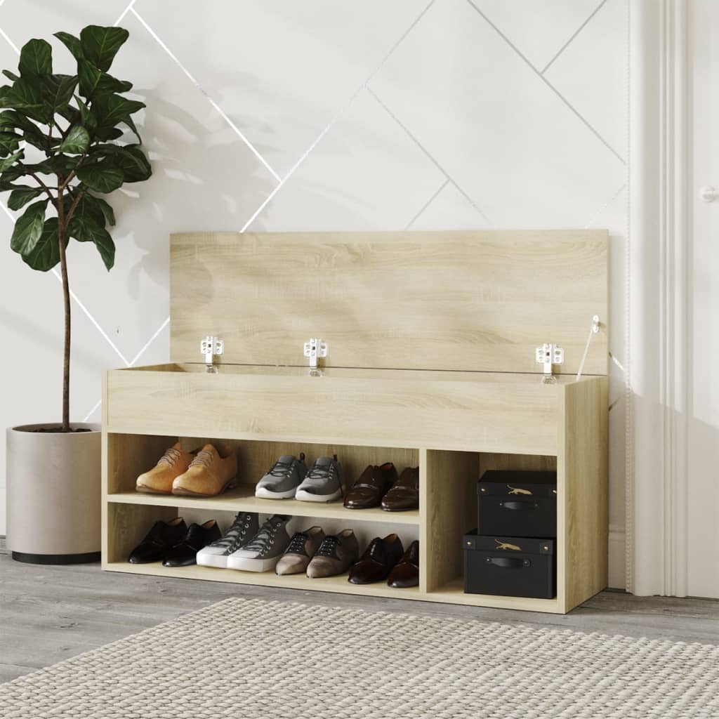 Vidaxl Schoenbank 105x30x45 cm de madera procesada Sonoma Oak -Colorado