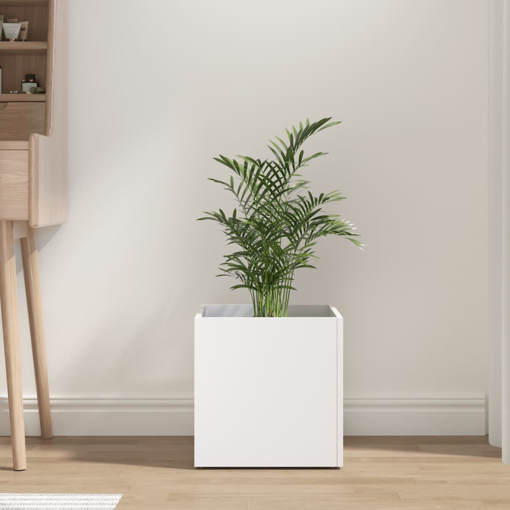 Vidaxl Planter Big 40x40x40 cm de madera procesada blanca