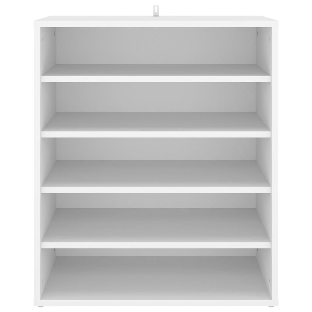 Gabinete de zapatos Vidaxl 60x35x70 cm de madera procesada blanca