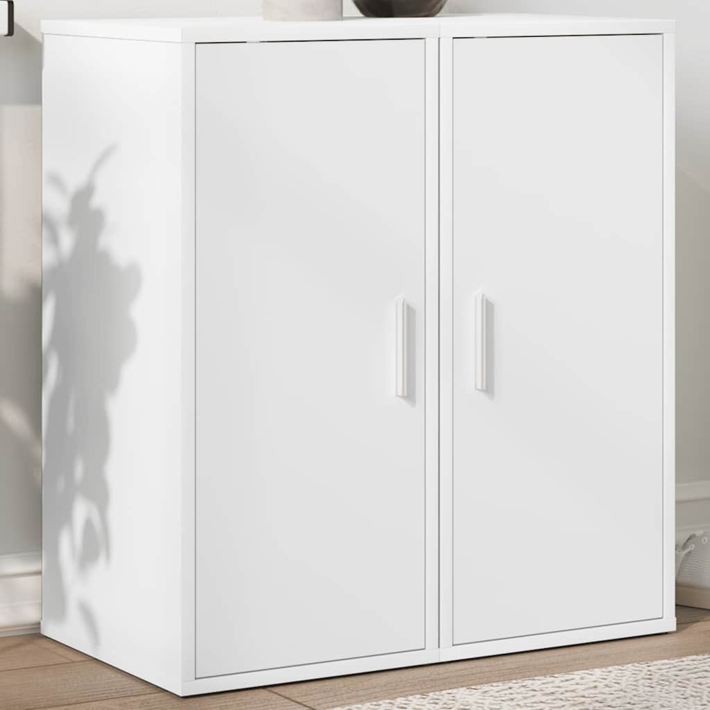 VIDAXL SCARPE IMBINALI 2 PC 32X35X70 CM Bianco in legno elaborato