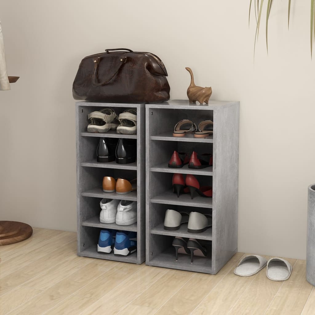 Gabinetes de zapatos Vidaxl 2 PCS 31.5x35x70 cm Precio de concreto de madera procesada