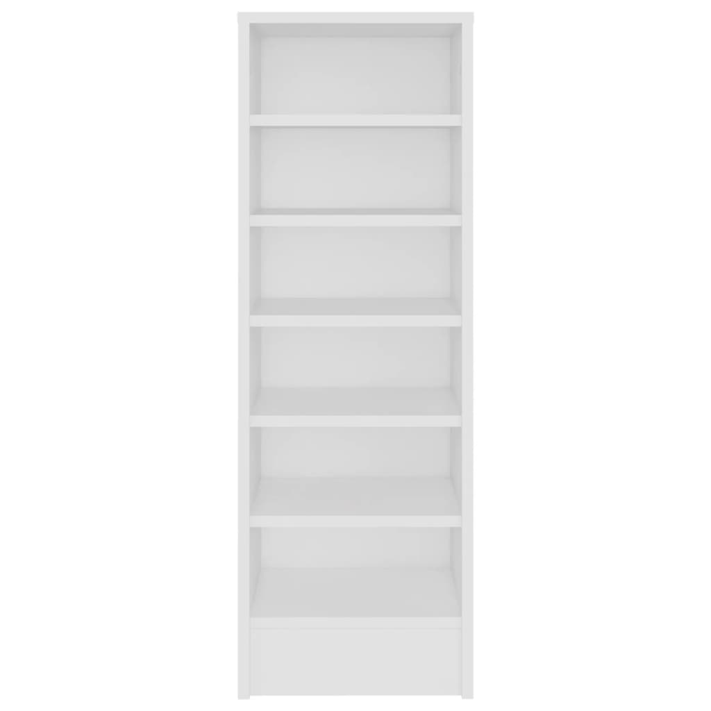 Gabinete de zapatos Vidaxl 31.5x35x90 cm de madera procesada blanca