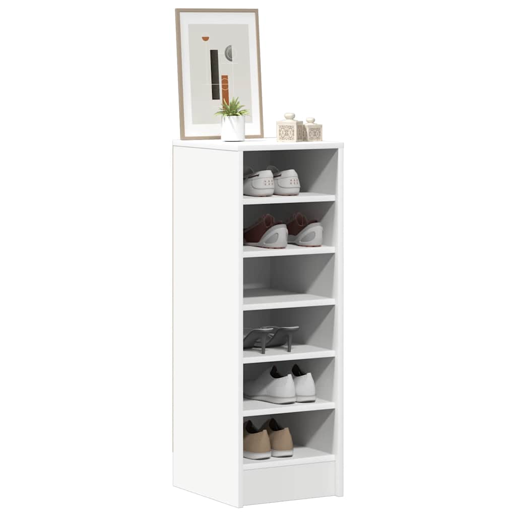 Vidaxl schoenenkast 31,5x35x90 cm bewerkt hout wit