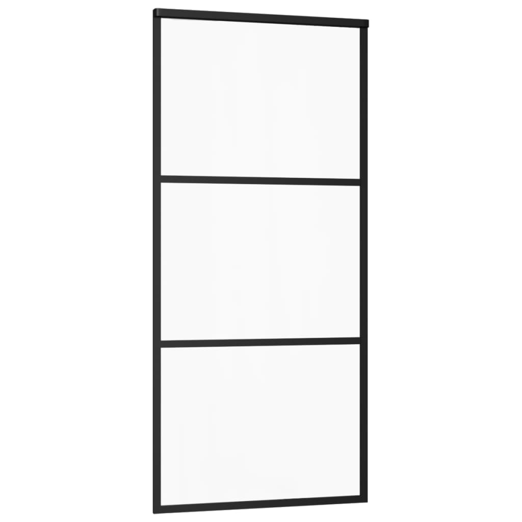 Puerta corredera de Vidaxl con masa de 90x205 cm de aluminio y vidrio ESG