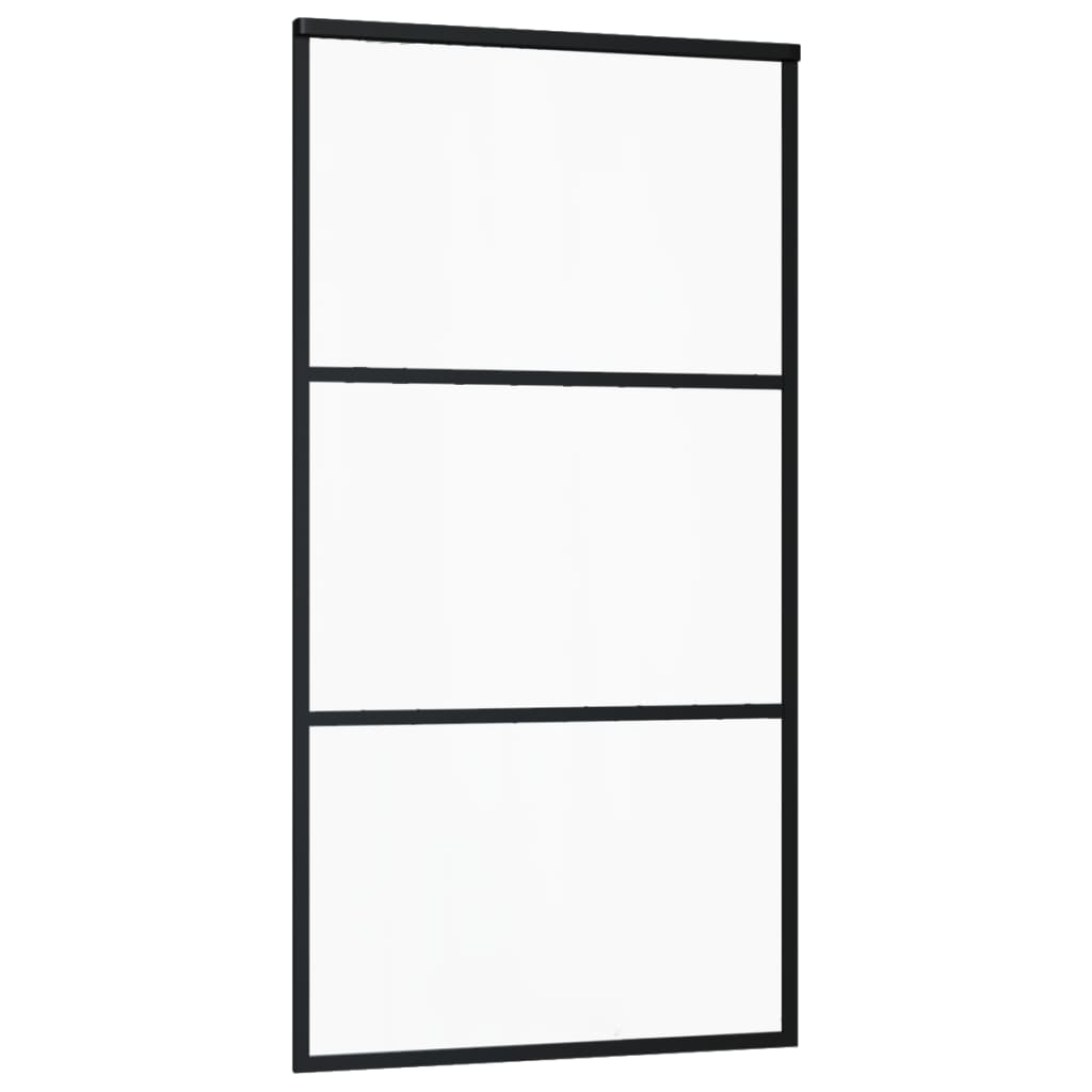 Puerta corredera de Vidaxl con masa de 102x205 cm de aluminio y vidrio ESG