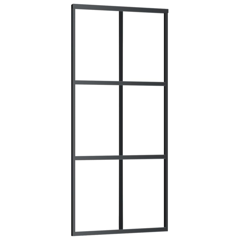Puerta corredera de Vidaxl con masa de 90x205 cm de aluminio y vidrio ESG