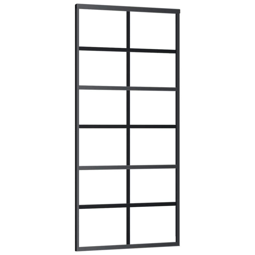 Puerta corredera de Vidaxl con masa de 90x205 cm de aluminio y vidrio ESG