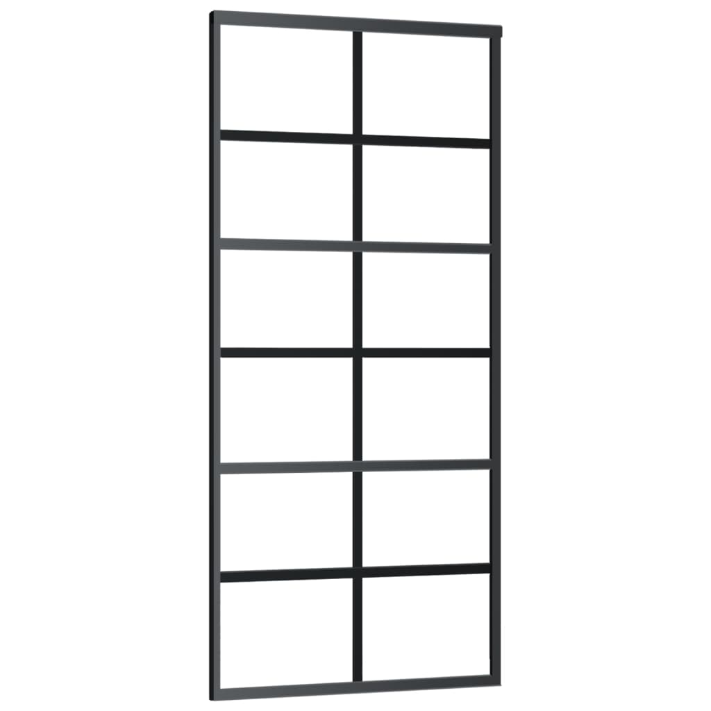 Porta scorrevole Vidaxl con pastella da 90x205 cm in alluminio e vetro ESG